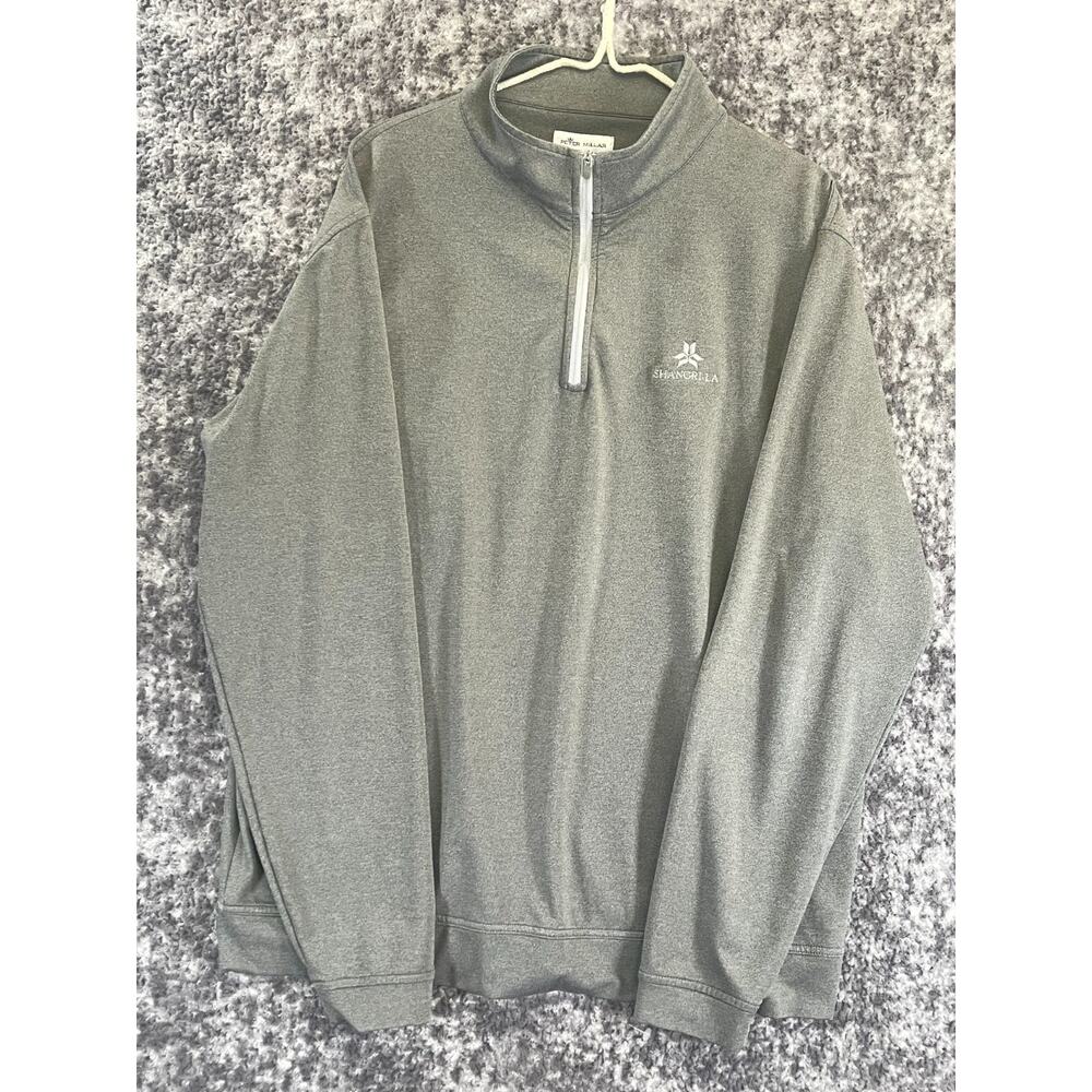 Peter Millar Perth Quarter Zip Stretch Performance XL Men's Iron ME0EK40B